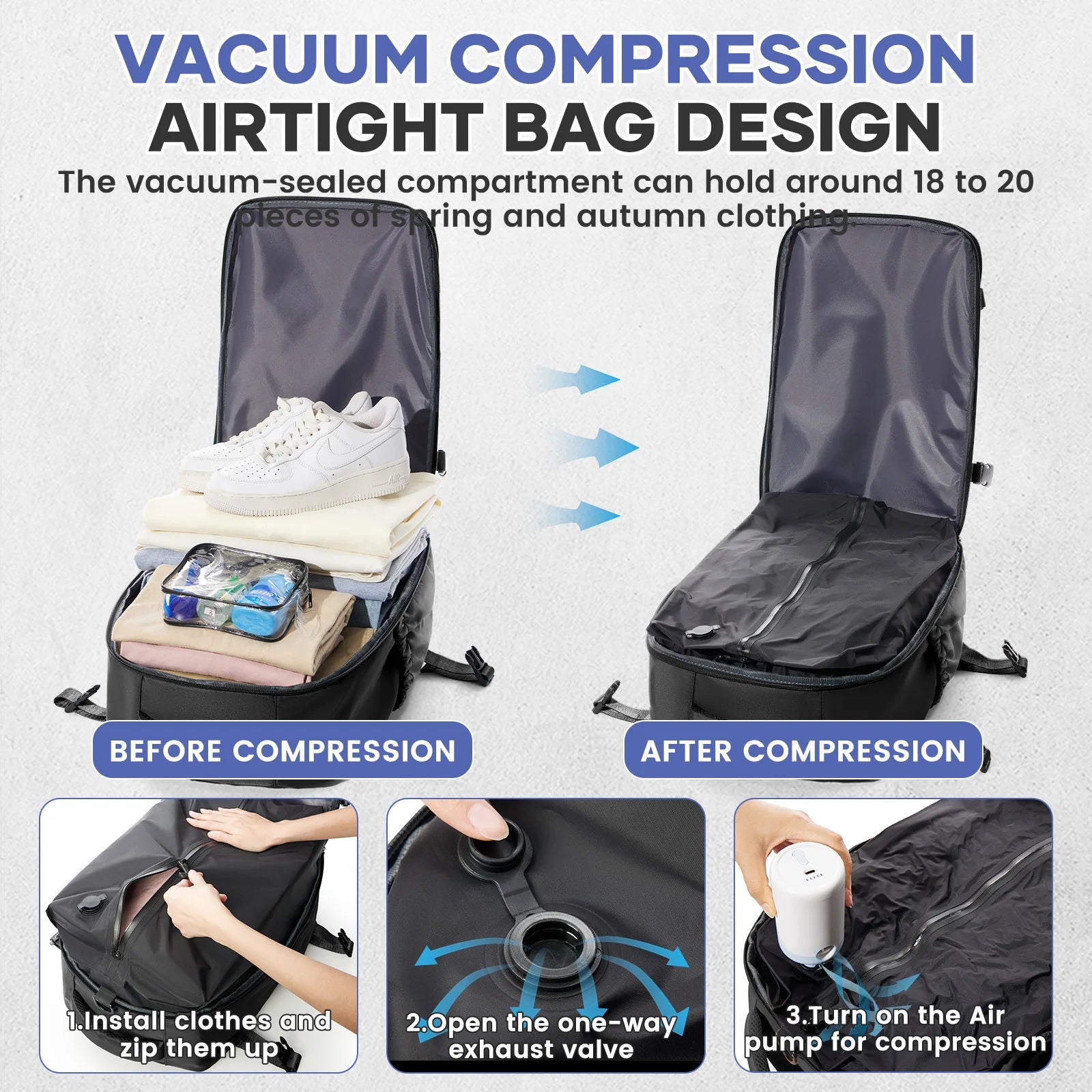 Vacuum Travel Backpack